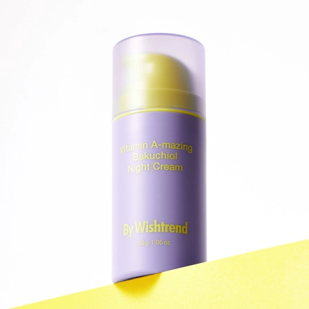 By Wishtrend - Vitamin A-mazing Bakuchiol Night Cream - Cremă de față de noapte cu vitamina A și bakuchiol - 30 ml