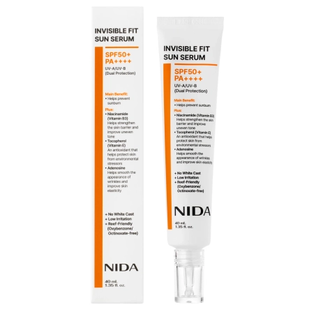 NIDA - Invisible Fit Sun Serum - Ser pentru față cu protecție solară - 40 ml