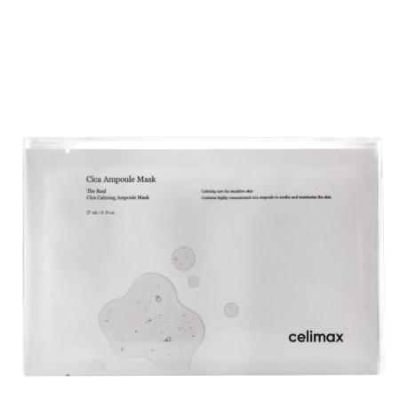 Celimax - The Real Cica Calming Mask - Sheet Mask cu extract de centella asiatică - 5x27ml
