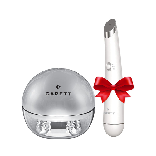 Garett Beauty – Pretty Face + Glow Eye – set pentru masajul feței și zonei ochilor – Silver+White