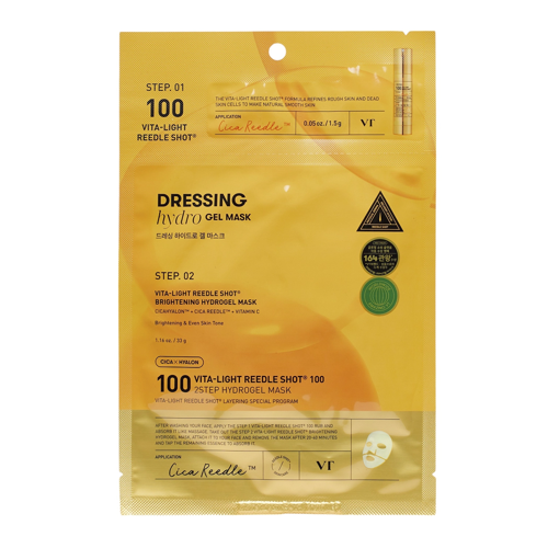 VT Cosmetics - Vita-Light Reedle Shoot Brightening Hydrogel Mask - Mască de față cu hidrogel iluminator - 1.5g+33g