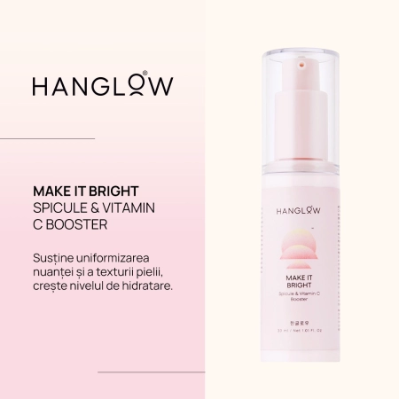 HanGlow - Make It Bright - Spicule & Vitamin C Booster - Ser iluminator cu microace și vitamina C - 30 ml