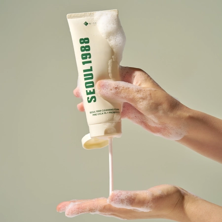K-SECRET - SEOUL 1988 Cleansing Foam : Pine Cica 1% + Probiotics - Spumă de curățare pentru față