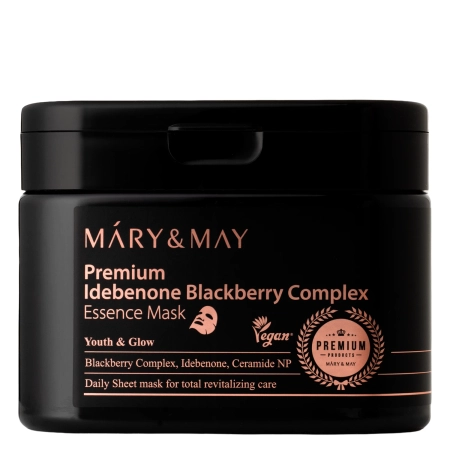 Mary&May - Premium Idebenon Blackberry Complex Essence Mask - Set de măști faciale - 20buc.