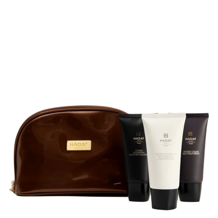 Hadat - Hydro Silk Hair Set - Set Silk pentru păr - Geantă cosmetică - 70 ml + 70 ml + 70 ml