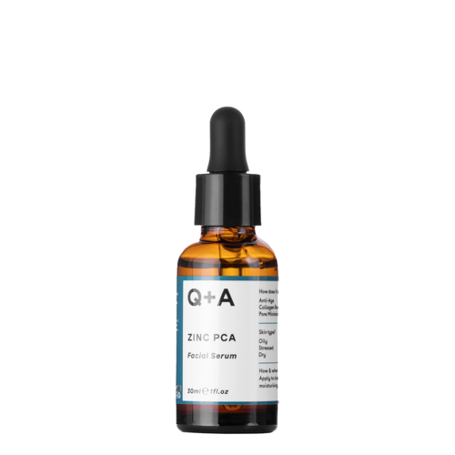 Q+A - Zinc PCA - Facial Serum - Ser facial cicatrizant și regenerant cu zinc PCA - 30ml