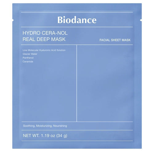 Biodance - Hydro Cera-nol Real Deep Mask - Mască de față hidratantă cu colagen - 1pc/34g