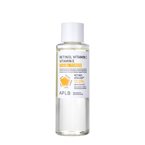 APLB - Retinol Vitamin C Vitamin E Facial Toner - Toner pentru față cu retinol și vitaminele C și E - 160ml