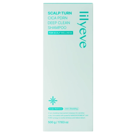 lilyeve - Scalp:Turn Cica PDRN Deep Clean Shampoo - Șampon calmant și de curățare pentru păr și scalp - 500 g