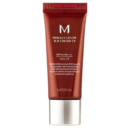 Missha - M Perfect Cover BB Cream SPF42/PA+++ - Cremă BB corectoare - No.27 Honey Beige - 20ml