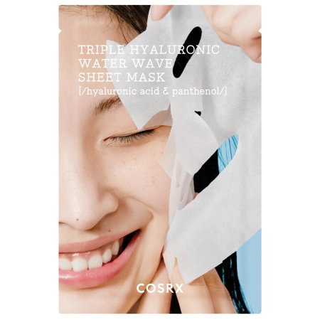 Cosrx - Hydrium Triple Hyaluronic Water Wave Water Wave Sheet Mask - Mască hidratantă cu acid hialuronic triplu - 21ml