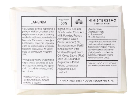 Ministerstwo Dobrego Mydła - Semisferă pentru Baie Lavandă - 50 g
