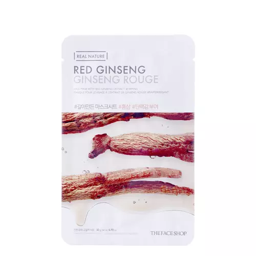 The Face Shop - Natural Mask - Red Ginseng - Mască de folie cu Ginseng Roșu - 20g