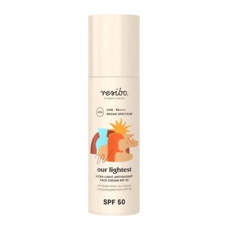 Resibo – Our Lightest – Cremă ultra-ușoară pentru față cu antioxidanți SPF 50 – 50ml
