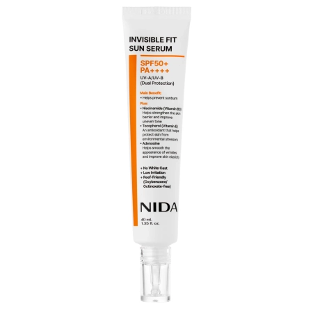 NIDA - Invisible Fit Sun Serum - Ser pentru față cu protecție solară - 40 ml