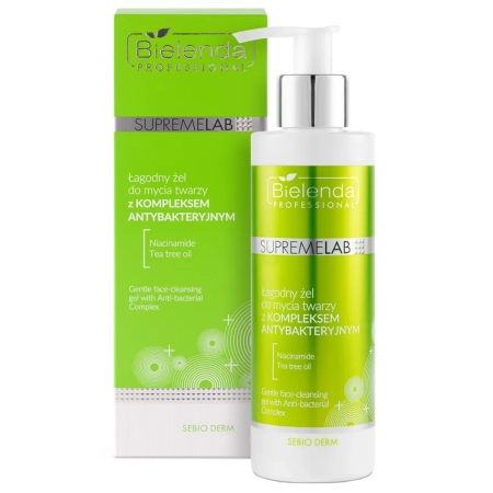 Bielenda Professional - Supremelab - Sebio Derm - Gentle Face - Cleansing Gel with Anti-Bacterial Complex - Gel de curățare delicată a feței cu complex antibacterian - 190g