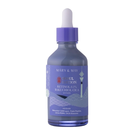 Mary&May - Retinol 0.1% Bakuchiol Cica Serum - Ser facial de întărire cu retinol - 80ml