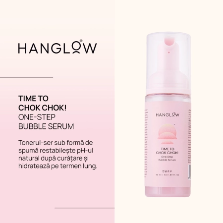 HanGlow - Time to Chok Chok! - One-Step Bubble Serum - Ser hidratant tip spumă cu antioxidanți și postbiotic - 50 ml