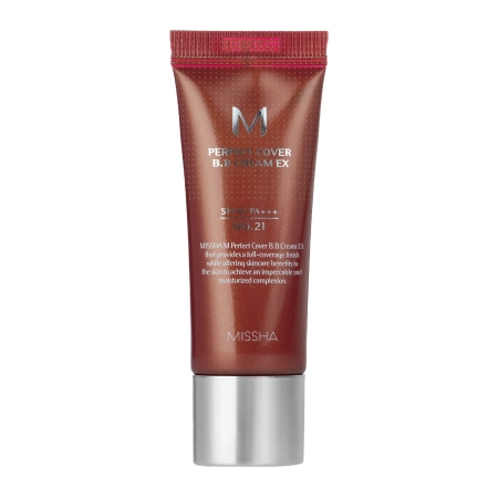 Missha - M Perfect Cover BB Cream SPF42/PA+++ - Cremă BB cu acoperire - No.21 Light Beige - 20ml