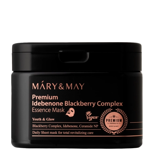 Mary&May - Premium Idebenon Blackberry Complex Essence Mask - Set de măști faciale - 20buc.