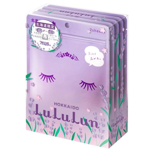 LuLuLun - Premium Sheet Mask Hokkaido Lavender - Set de măști tip șervețel calmante - Lavandă - 35 buc.