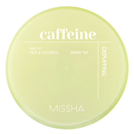Missha - Airy Fit Caffeine Depuffing Face & Eye Patch - Plasturi hidrogel anti-umflături cu cofeină - 60 buc.