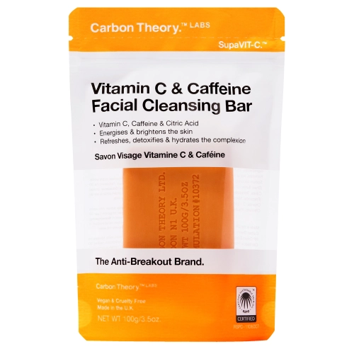 Carbon Theory - SupaVIT-C Facial Cleansing Bar Vitamin C & Caffeine - Săpun Purifiant cu Vitamina C și Cofeină - 100 g