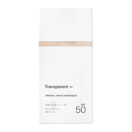 Transparent Lab - Mineral Tinted Sunscreen Light – Cremă minerală ușoară cu SPF50 – 100ml