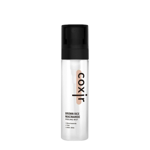 Coxir - Brown Rice Niacinamide Peeling Mist - Spray exfoliant pentru față - 80ml