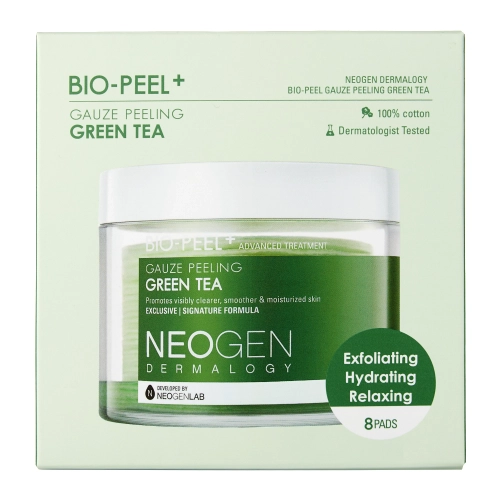 Neogen - Bio-Peel Gauze Peeling Green Tea – Dischete exfoliante cu extract de ceai verde – 76 ml (8 buc.)