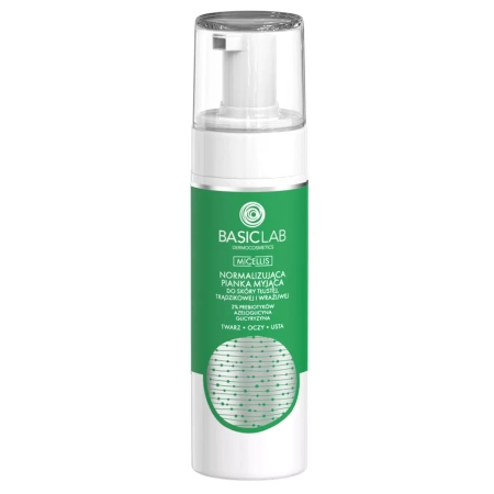 BasicLab - Micellis - Noramalizing Foaming Cleanser pentru pielea grasă, cu tendințe acneice și sensibilă - 150ml