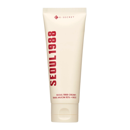 K-SECRET - SEOUL 1988 Cream : Snail Mucin 93% + Rice - Cremă de față calmantă cu filtrat de mucină de melc și orez - 100ml
