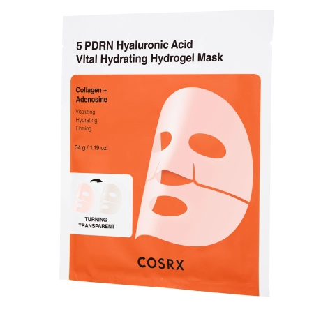 COSRX - 5 PDRN Hyaluronic Acid Vital Hydrating Hydrogel Mask - Set de măști hidrogel hidratante - 34 g x 3 buc.