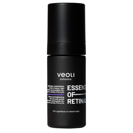 Veoli Botanica - Essence of Retinal - Ser pentru față și gât cu retinal 0,06%, cu efect de fermitate și iluminare - 30 ml