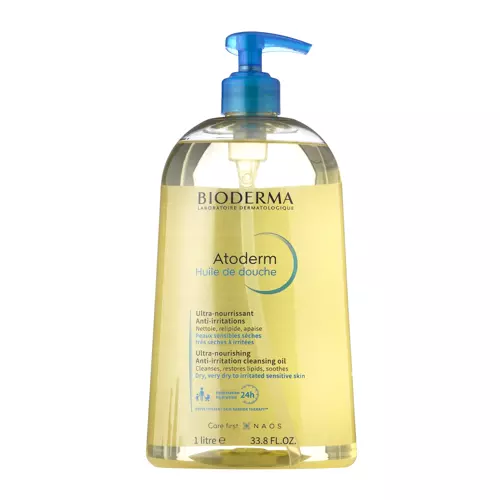 Bioderma - Atoderm Huile - Ulei hidratant de curățare a feței și corpului pentru pielea uscată și atopică - 1l