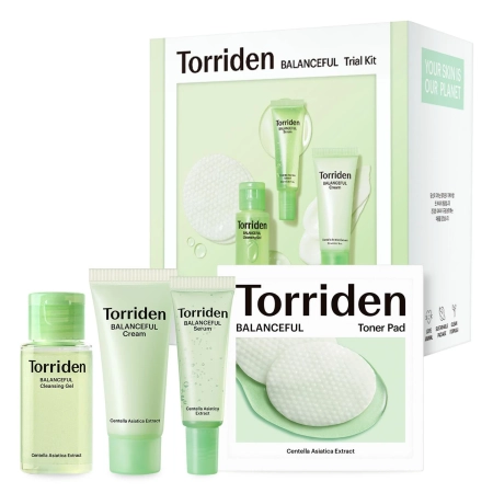 Torriden - Balanceful Trial Kit - Set de produse echilibrante pentru îngrijirea feței - 30 ml + 10 ml + 20 ml + 6 buc.