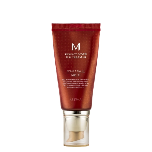 Missha - M Perfect Cover BB Cream SPF42/PA++ - Cremă BB cu acoperire uniformă - No.21 Light Beige - 50ml