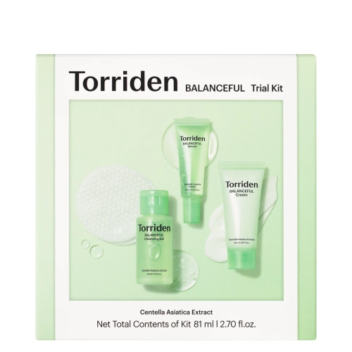 Torriden - Balanceful Trial Kit - Set de produse echilibrante pentru îngrijirea feței - 30 ml + 10 ml + 20 ml + 6 buc.