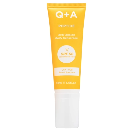 Q+A - Peptide SPF50 Anti-Ageing Facial Sunscreen - Cremă anti-îmbătrânire pentru față cu peptidă și SPF50 - 50 ml