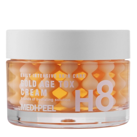 Medi-Peel - Gold Age Tox Cream – Cremă anti-rid cu capsule și extract din mătase de aur – 50 ml