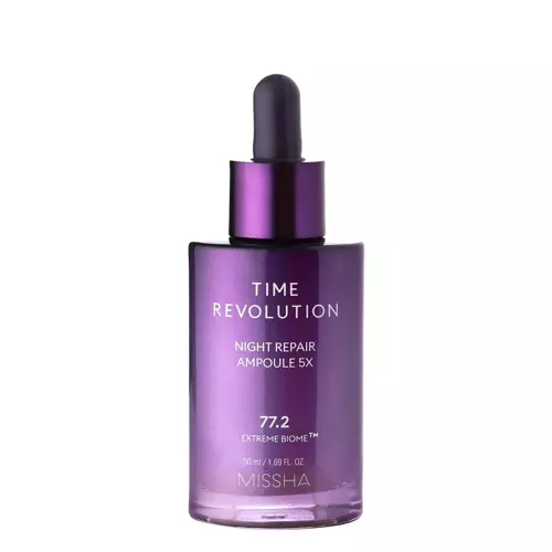 Missha - Time Revolution Night Repair Ampoule 5x - Ser fermant cu lizat de bifida fermentat - 50ml