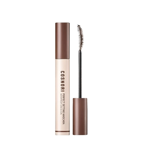 Cosnori - Perfect Setting Mascara Waterproof Long & Curl - Rimel pentru alungirea și îngroșarea genelor - Rezistent la apă - 02 Cozy Brown - 7ml
