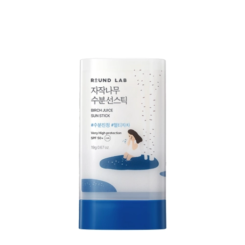 Round Lab - Birch Juice Moisturizing Sun Stick SPF/50+ PA++++ - Stick de protecție solară cu seva de mesteacăn - 19g