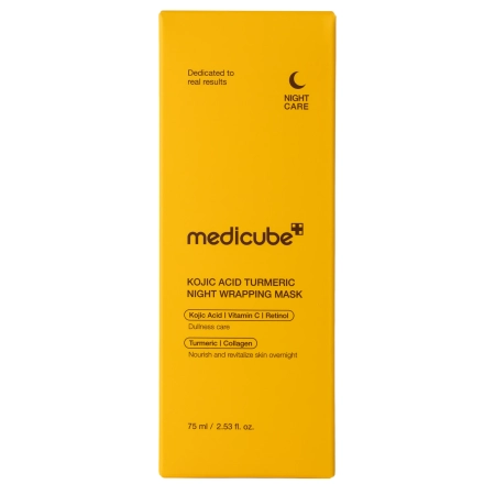 Medicube - Kojic Acid Turmeric Night Wrapping Mask - Mască de Noapte pentru Netezire cu Acid Kojic - 75 ml