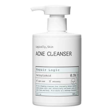 Logically, Skin - Acne Cleanser - Gel de curățare pentru față și corp cu acid salicilic - 300ml