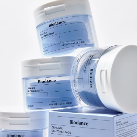 Biodance - Cera-nol Gel Toner Pads - Dischete gel hidratante pentru față - 60 buc