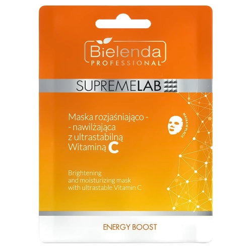 Bielenda Professional - Supremelab - Energy Boost - Mască iluminatoare și hidratantă cu vitamina C ultrastabilă - 1 buc.