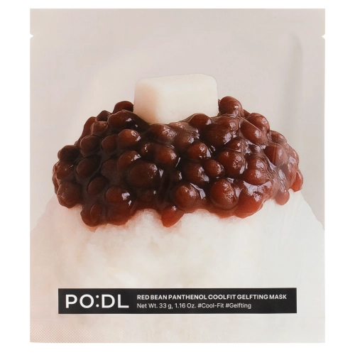 PO:DL - Red Bean Panthenol Coolfit Gelfting Mask - Mască gel calmantă pentru față - 1 buc./33 g