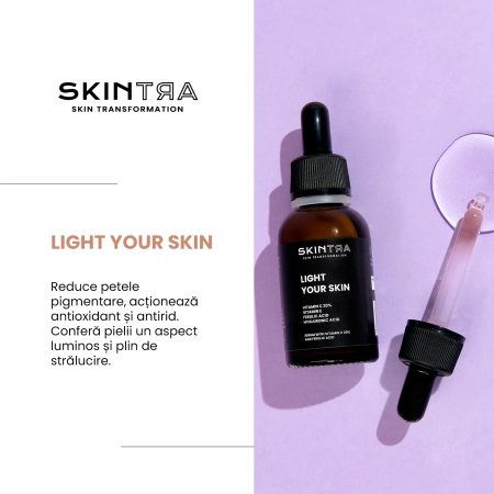 SkinTra – Light Your Skin – Ser cu vitamina C 20% și acid ferulic – 30 ml