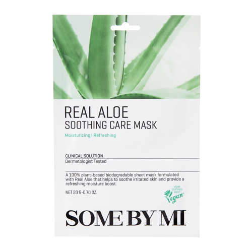 Some By Mi - Real Aloe Soothing Care Mask - Mască calmantă - 20g